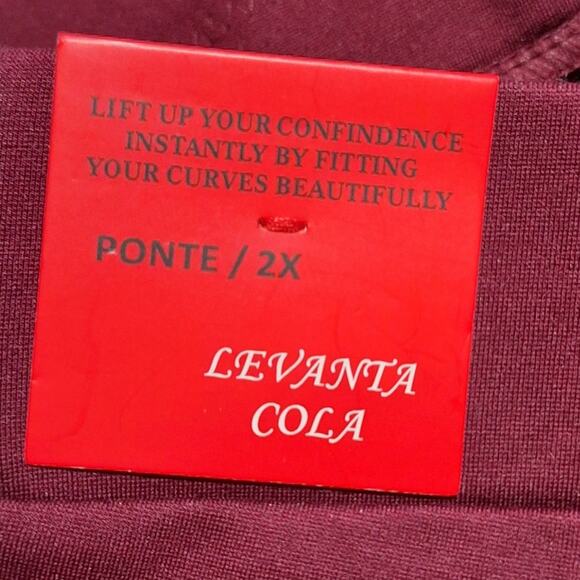 NWT Maze Collection Ponte Pants Women's 2X Levanta Cola - Butt Lifting Corpcore - Picture 8 of 14